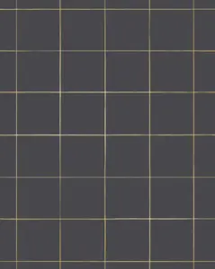 Pascal - Gold on Charcoal - Commercial Wallpaper