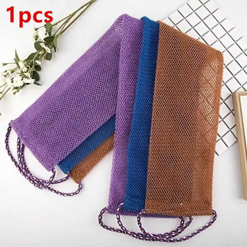 Exfoliating Body Scrub Tool African Net Skin Smoother Shower Puff Back Foam Towel Exfoliating Shower Scrubber Mesh African Exfoliating Bath Scrubber For Body