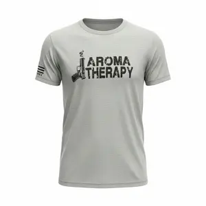 Aroma Therapy T-Shirt - Gray Cotton Tee with Unique Design