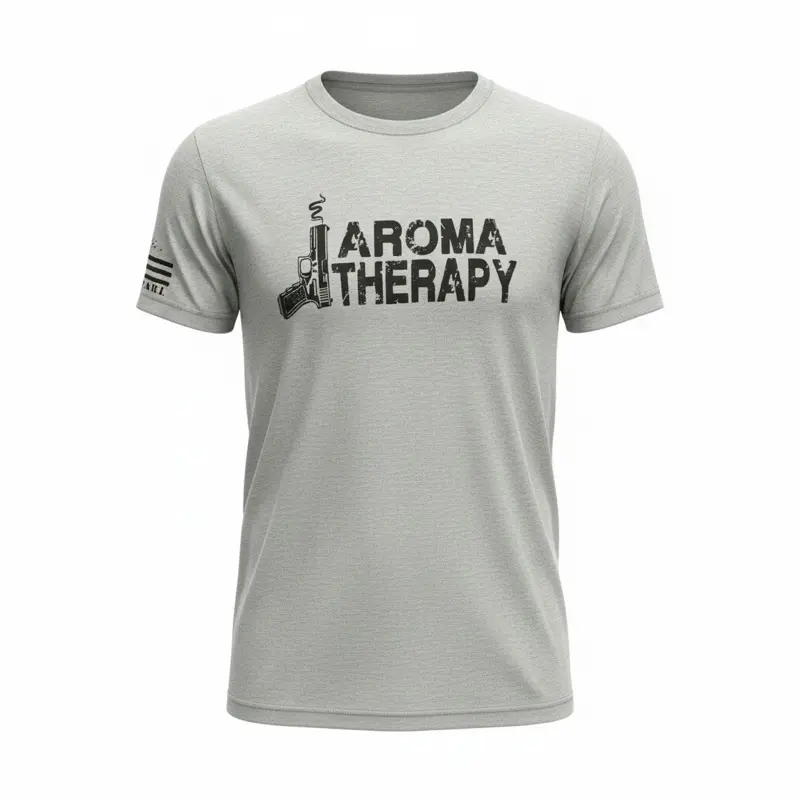 Aroma Therapy T-Shirt - Gray Cotton Tee with Unique Design