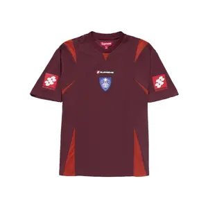 Supreme Men's Crest Soccer Jersey Maroon, from StockX