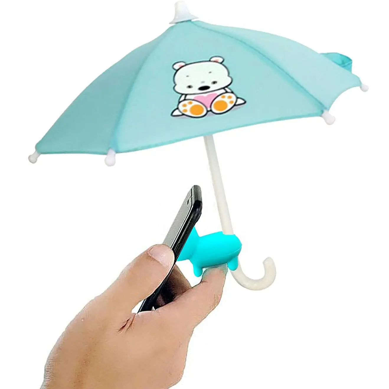 Portable Mini Phone Umbrella with Adjustable Stand, Anti-glare Phone Umbrella with Suction Cup, Universal Phone Accessories for Outdoor Use