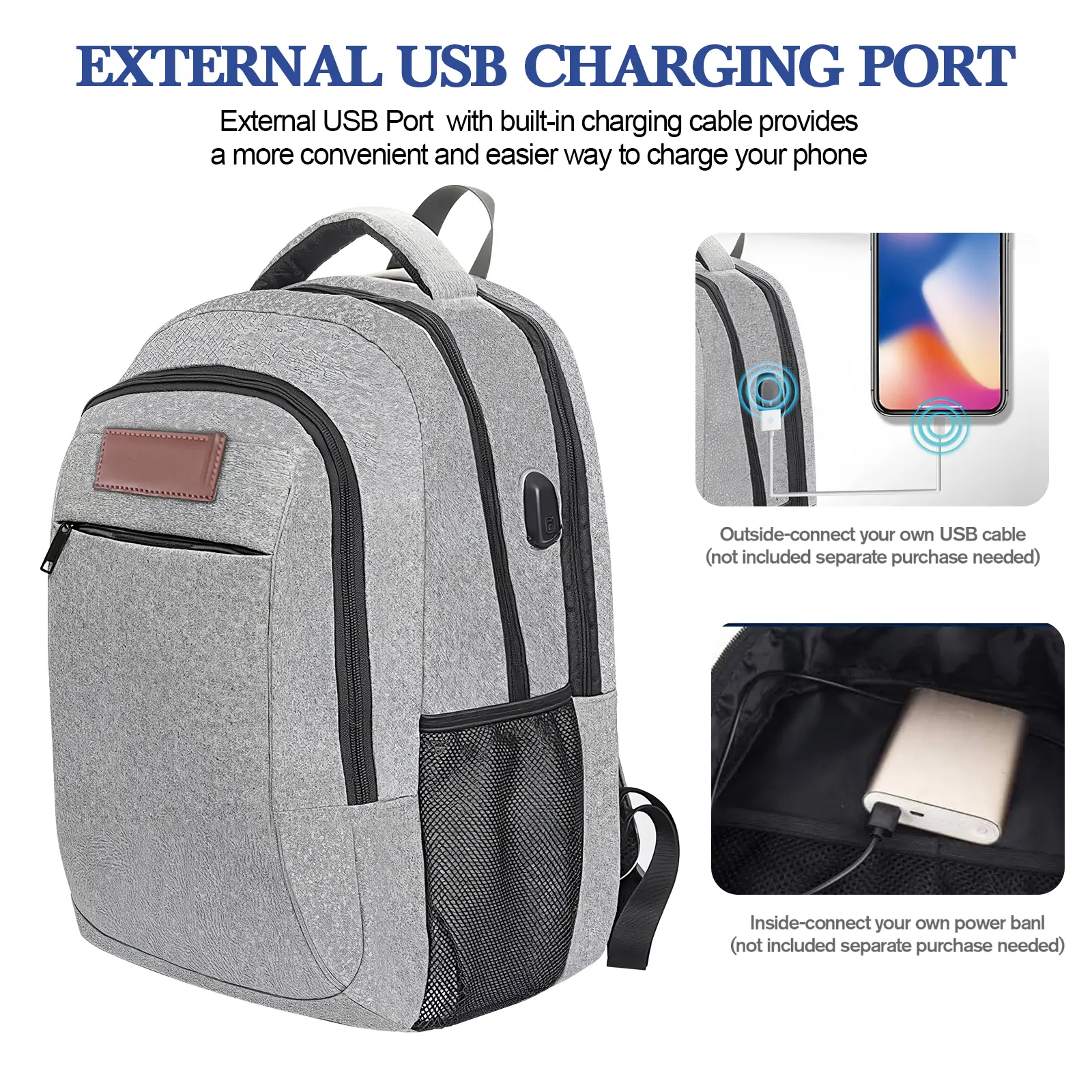 anti theft laptop travel backpack with usb plug charging port for Men Slim & Expandable Backpack Water Resistant Anti-Theft Business Backpack Fits 15.6In Laptop for Commute Work College with Small Bag(Business Black) : Electronics Internal shockproof belt for fastening your laptop and iPad Anti-Theft Backpack With Usb Charging