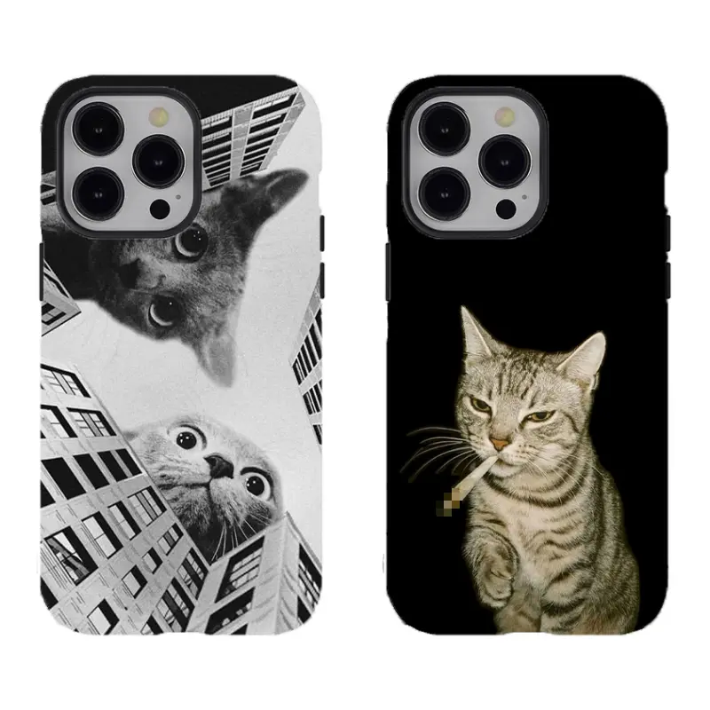 Funny Meme Cat Phone Case,Cool Cat & City Kitten Design, Shockproof Protective,for iPhone 17/16/15/14/13/12/11 Pro Max Plus for Samsung phones, suitable for both men and women.A gift for the fans.