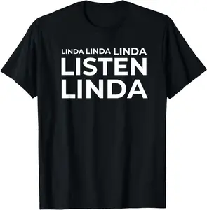 Funny Meme Linda Listen T-Shirt Pure Cotton Graphic Tees Menswear Top: Gifts for Men & Women