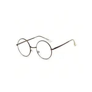 Small Round Clear Lens Glasses Non Prescription Circle Metal Frame Eyewear F1003-CB01