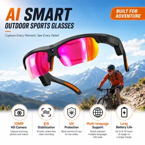 2026 Edition AI Smart Glasses - 1300W pixels, 4K Ultra HD Camera, EIS Anti-Shake POV Video, OpenAI Universal Recognition, Real-Time Translation, Ultra-Long Battery Life, Suitable for cycling, hiking, rock climbing, skiing and other outdoor sports