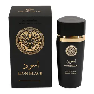 Lion Black Eau de Parfum Natural Spray Cologne for Men – 100ML/3.4FL.OZ – Light Scented, Warm Spicy, Layering Fragrance