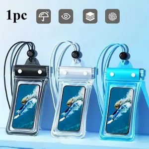 Waterproof Phone Pouch 3D Design Thick Case-Friendly Transparent Plastic Dry Bag  Strap Waterresistant Phone Bag for Swimming Surfing