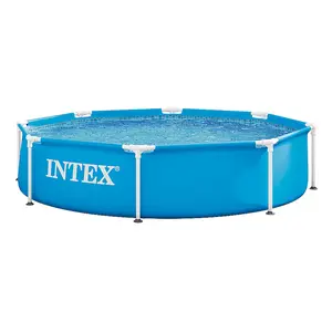 Intex 28205EH 8ft X 20in Rust Resistant Durable Steel Metal Frame Swimming Pool