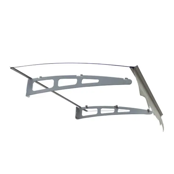 DONEXT Modern Home Door Entrance Awning - 47x34in UPF80+ Window Canopy with 0.137in Thick Polycarbonate Panel, Aluminum Alloy Frame for House Wall Installation