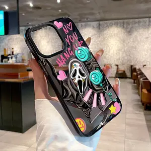 Phone case for iPhone 17 Air 16 Pro Max 15 Plus 14 13 12 11 Ghostly Hang - up Anti-Yellowing Shockproof durable ultra-thin Crystal Cover,Can be given as a gift to friends or family.