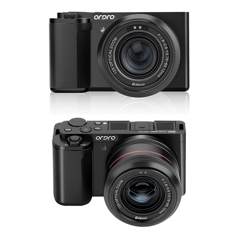 ORDRO G730 Digital Video Camera for Photography,Autofocus AF/MF Point and Shoot Vlogging Camera,12X Optical Zoom 3.2” 270°LCD Flip Screen