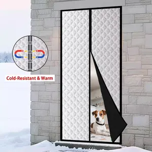 【1 Pack】Winter Thickened Windproof Sliding Door Curtain – Thermal Insulation & Cold-Proof, Noise Reduction, Magnetic Auto-Close Design, No-Drill Easy Install, for Bedroom, Living Room, Balcony