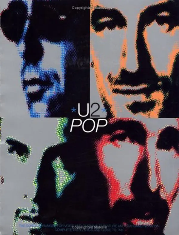 Used U2 "Pop" Music Band Guitar/TAB/Vocal Book - Good to Very Good Condition, English Softcover