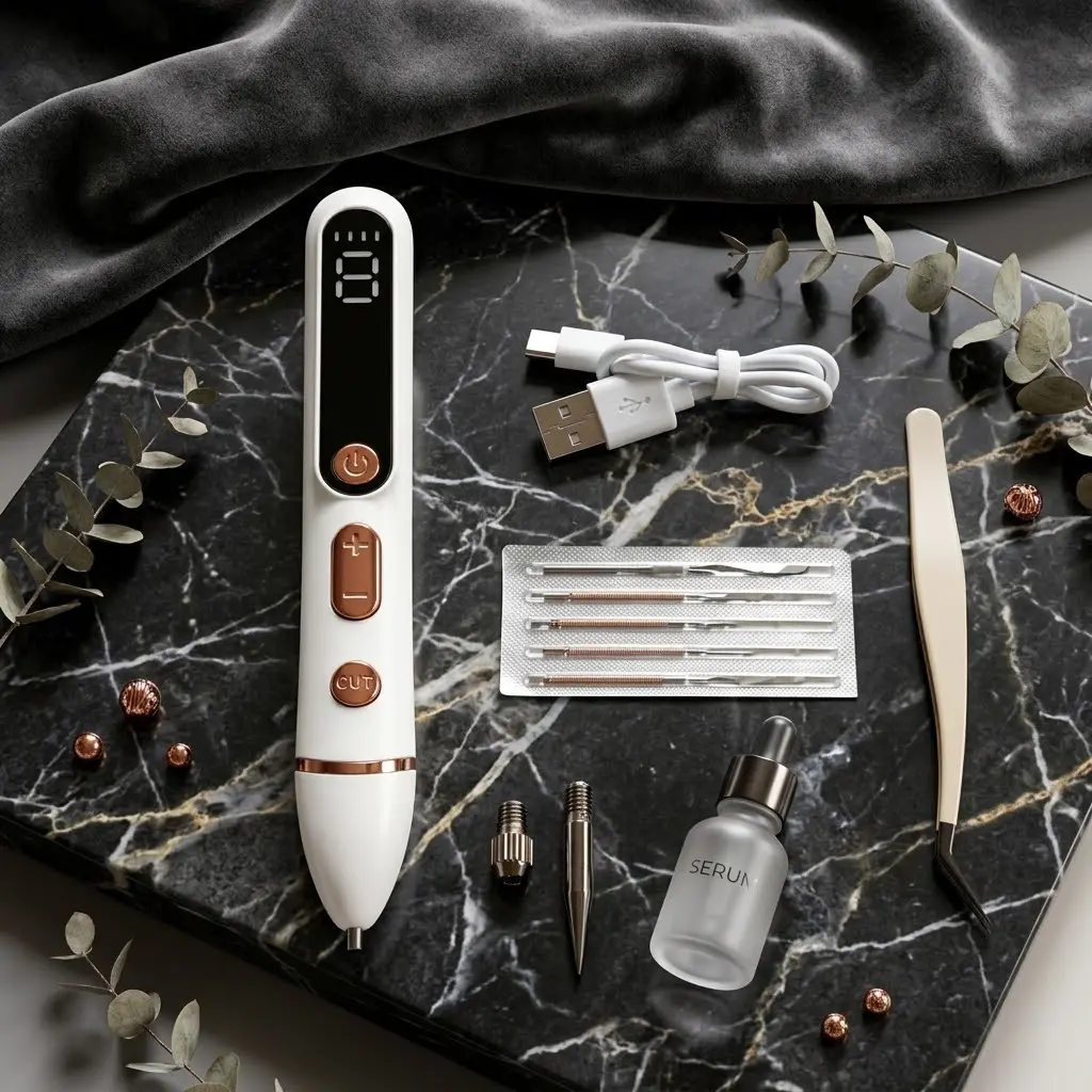 Rechargeable Portable Facial Beauty Tool with Tweezers and Assorted Accessories for Daily Personal Care,techvibes