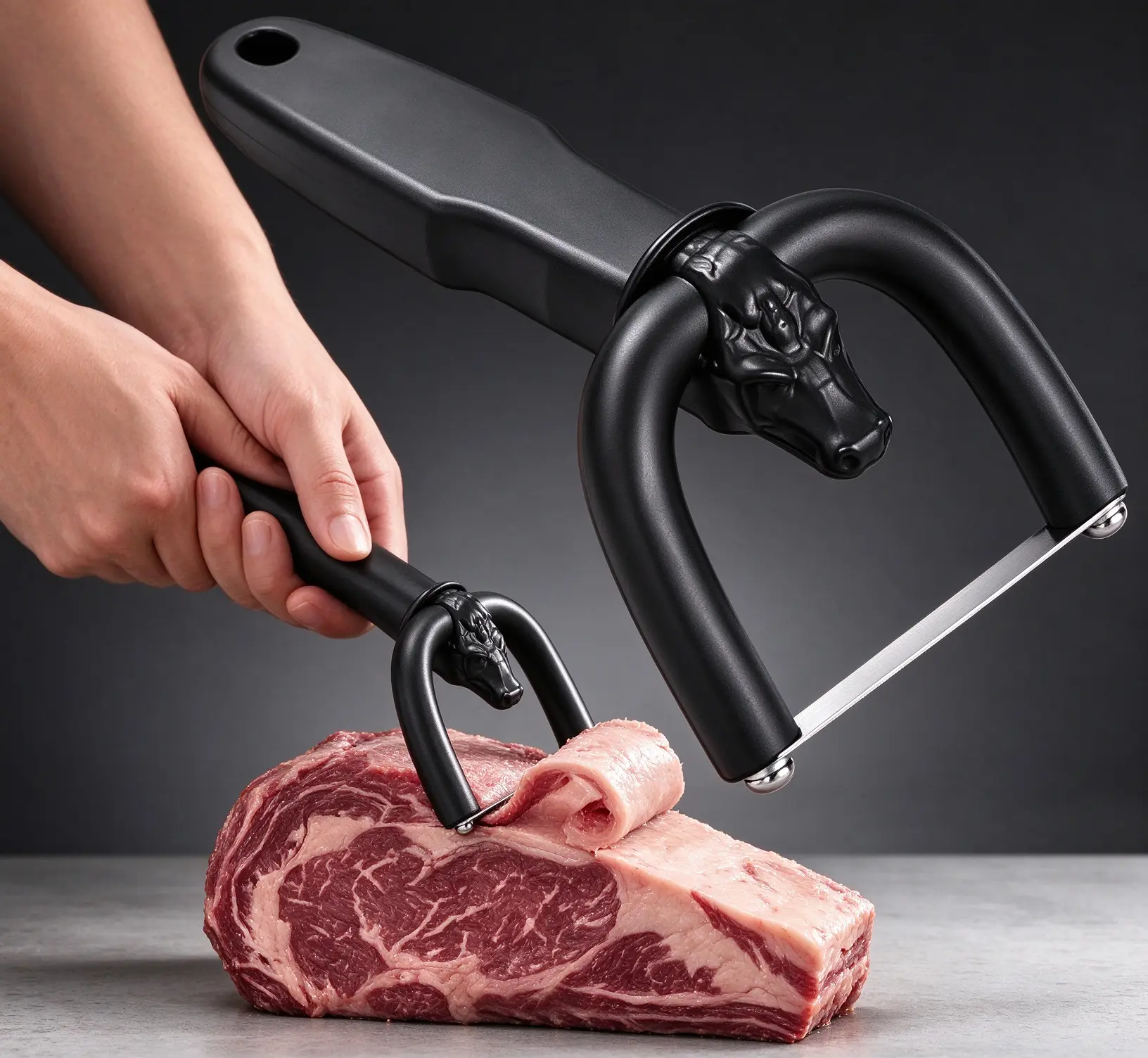 Hand-Held Meat Fat Trimming Tool | Beef & Pork Fat Remover, BBQ Steak Prep Kitchen Gadget, Grilling Gift for Men，kitchen  processing  tool