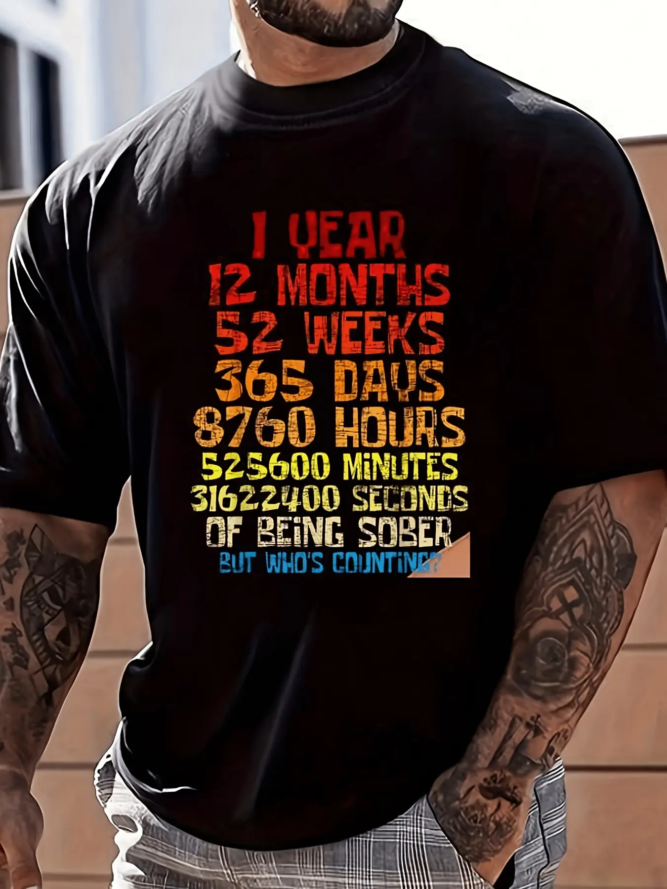 One Year Sober Sobriety Anniversary Recovery NA AA T Shirt Women's Men's Graphic Tee Causal Tops Fashion Tshirt Short Sleeve T ShirtHappy Mother Day Shirt for Mom Best Mom Ever Graphic Tee Gift