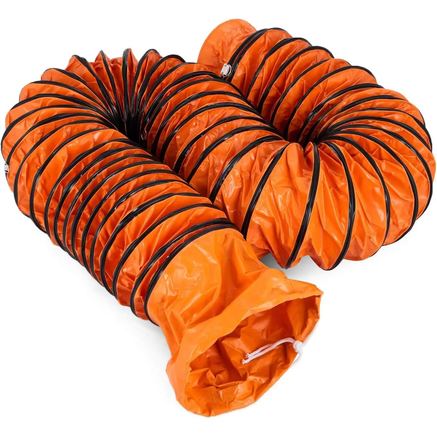 VEVOR 32ft PVC Vinyl Flexible Duct Hosing, 12in Ducting Hose for Utility Blower, Ventilation Fan, Exhaust Fan - Ideal for Basement, Farm, Tunnel Use with Included Adhesive Tape