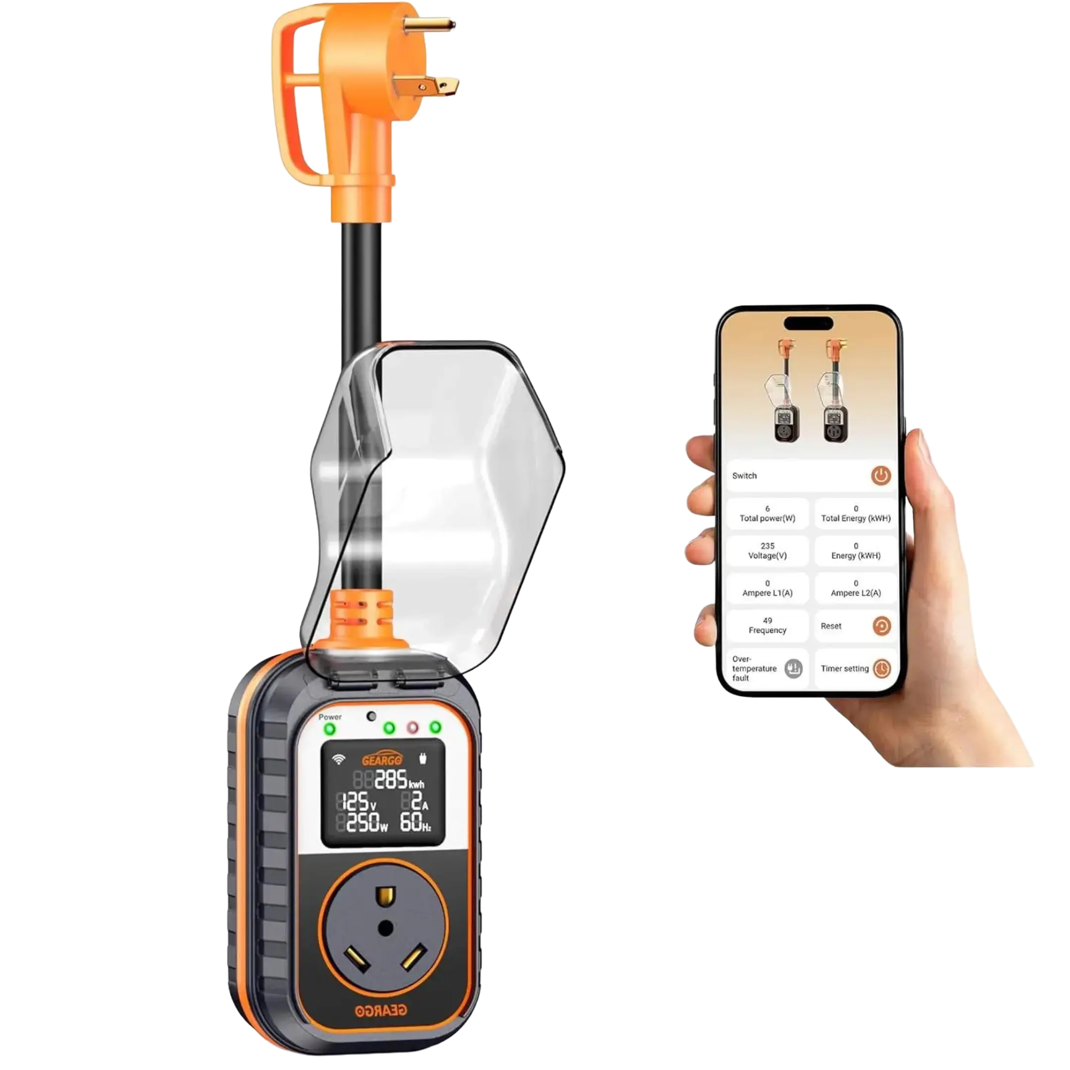 30 Amp RV Surge Protector with Bluetooth App, LED Display & Circuit Analyzer — 28,000 Joules Wiring Fault Detection Rv Hookups, Travel Trailer
