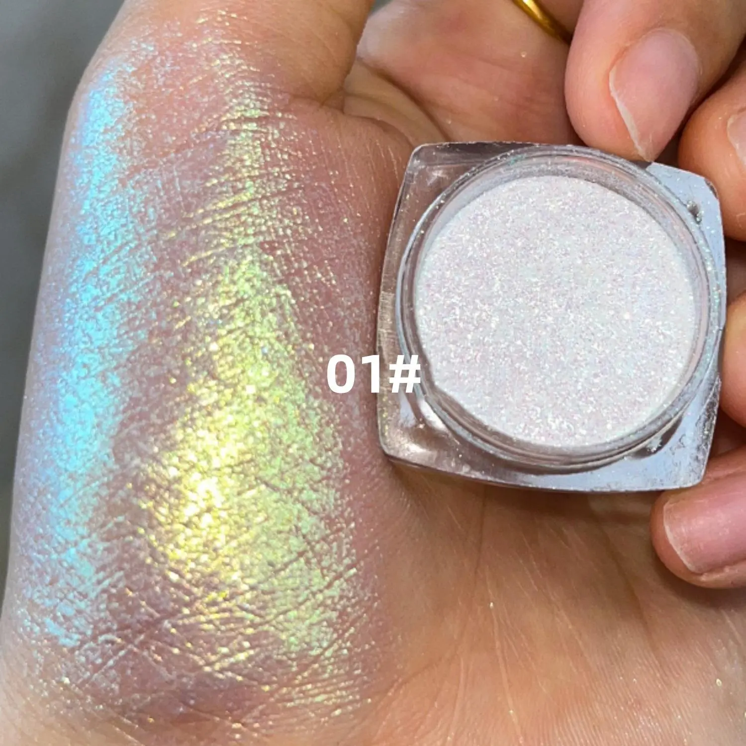 Chameleon Eyeshadow Powder, Iridescent Aurora Glitter for Festivals, Non-toxic Shimmer Makeup for Adults, Cosmetic, Iridescent Finish, Iridescence, Glitter Duochrome Eyeshadow, Glitter Eyeshadows
