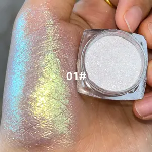 Chameleon Eyeshadow Powder, Iridescent Aurora Glitter for Festivals, Non-toxic Shimmer Makeup for Adults, Cosmetic, Iridescent Finish, Iridescence