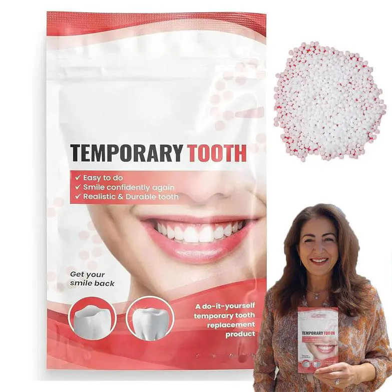 Moldable Thermoplastic Beads for Teeth Repair, DIY Tooth Filling Thermal Beads, Realistic Durable Temporary Dental Repair Beads, Ideal for Chipped Cracked Teeth
