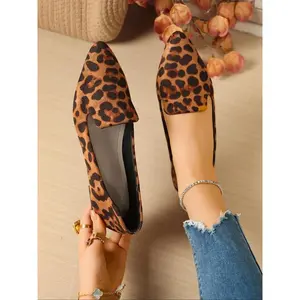 Autumn New Large Size Pointed Toe Flat Shoes Women, Casual Flats, Comfortable Slip-On Casual Shoes, All Seasons Textile Rubber Sole Sneakers