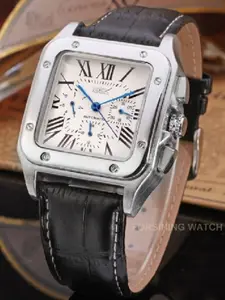 Men's Luxury Tank Series Mechanical Watch, Automatic Watches, Square Analog Dial, Alloy Case, Buckle Closure, Business Casual Style, Perfect Gift for Him