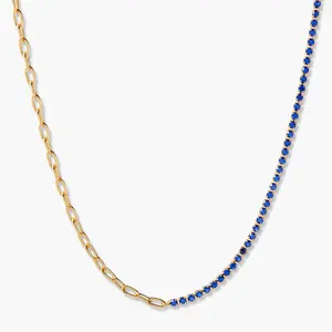 Isabella Mini Birthstone Tennis Necklace