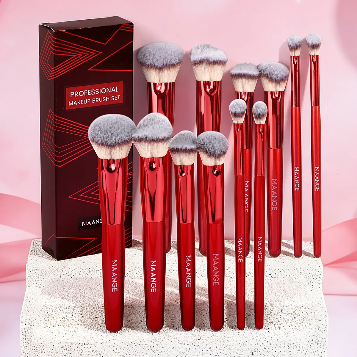MAANGE Makeup Brushes Set, Beginner-Friendly Professional Makeup Brush Kit for Powder Liquid Cream, Makeup Tools for Women, Foundation Eyeshadow Contour Concealer Brush Set#DealsForYouDays#SummerWins