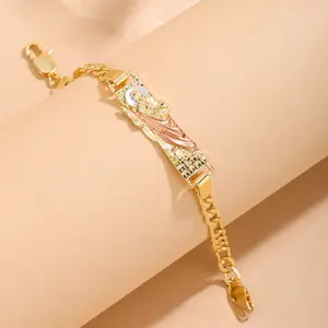 Cross-border Foreign Trade Religious Saint Jude Cane Fashion Gold-Plated Bracelet Chain