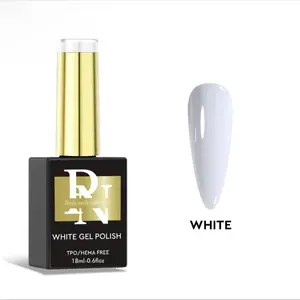 Perla Nails White Gel Polish – Pure Solid White | TPO & HEMA Free (18ml)