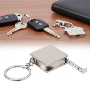 Portable Stainless Steel Keychain Ruler for On-the-Go Measuring, Dual-Scale Anti-Scratch Design with Macro Grooves for Precision, Essential EDC Measuring Tool & Key Accessory.