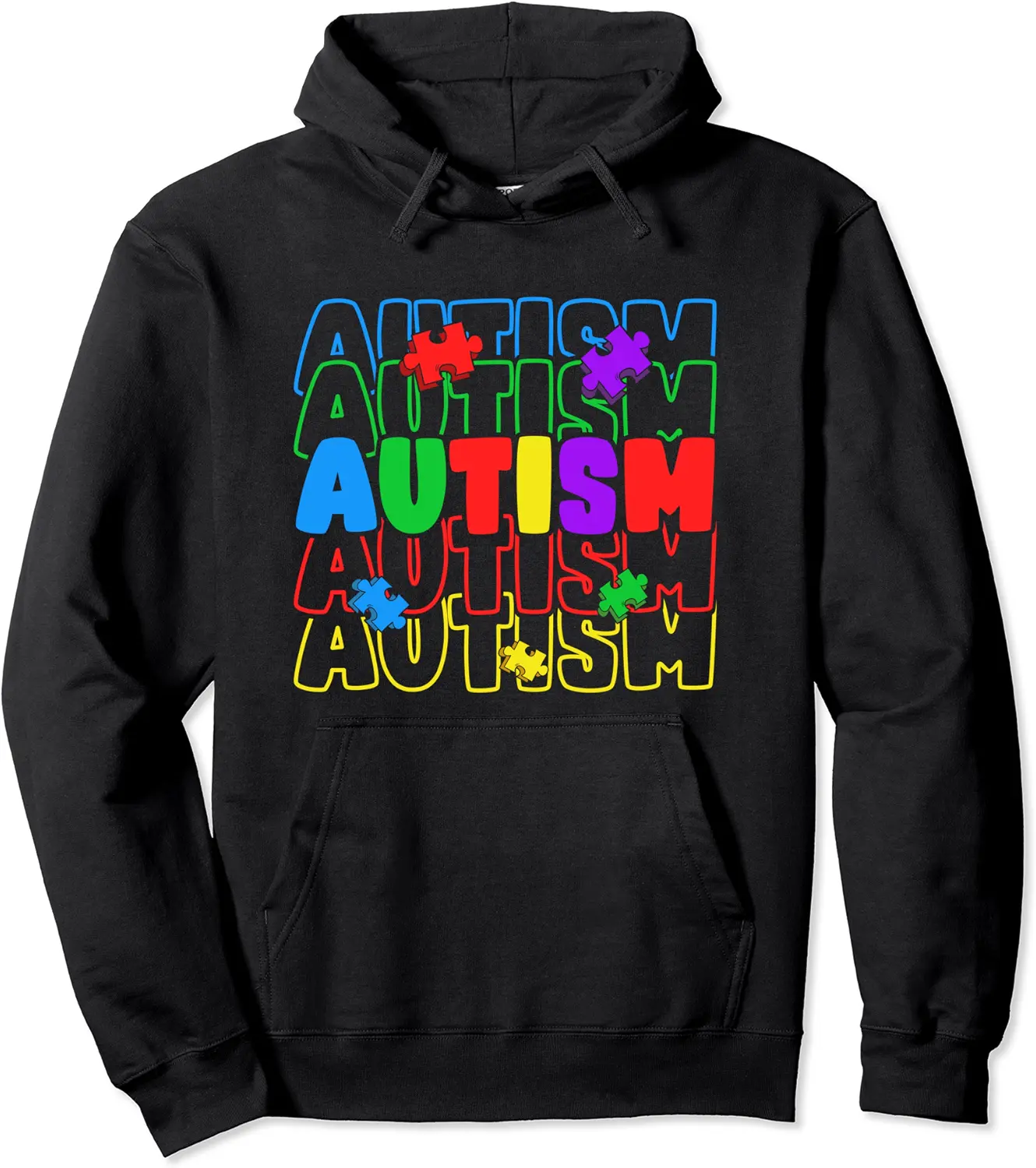 Autism Awareness Acceptance Month Women Kid Colorful Puzzles Pullover Hoodie - Sabrinasmitl Shop 68B0C189WBTN