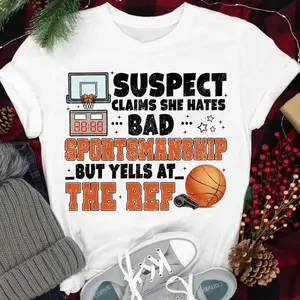 Suspect Claims She Hates Bad Sportsmanship But Yells At The Ref tee, Suspect tee, Sublimation shirt 261224YPRD-14