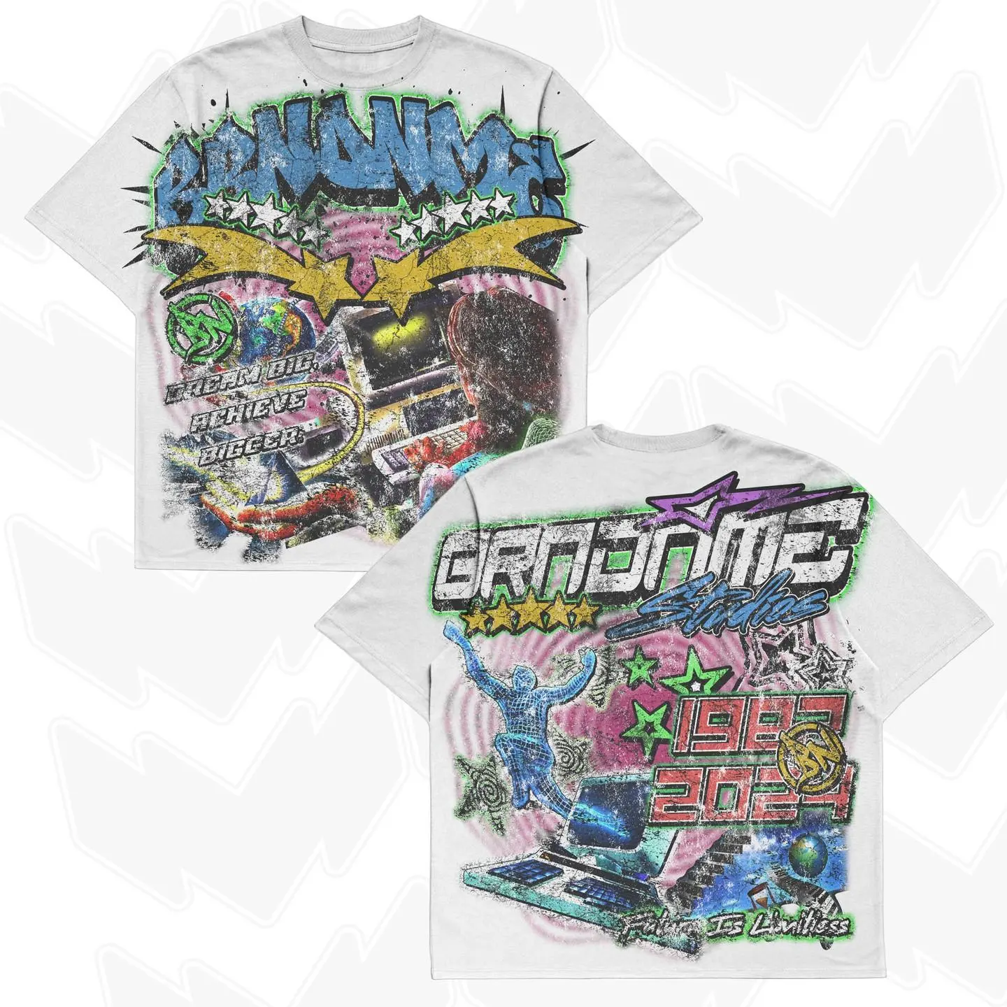 Y2K Graphic "Dream big " Personalize Printed Summer Tshirt
