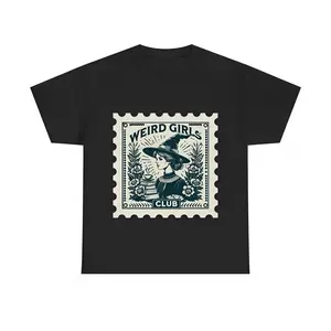 Weird Girls Club Shirt • Whimsy Goth Graphic Tee • Retro Alt Girl T-Shirt • Weirdcore Witch Aesthetic Clothing,Black-Hoodie-front Black-Sweatshirt-front