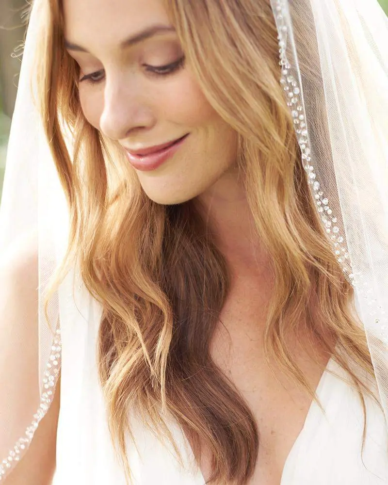 Mariah Pearl & Crystal Beaded Veil