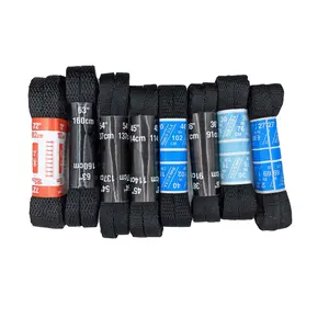 Black Flat Cotton and Nylon Athletic Shoe Laces (1 Pair)