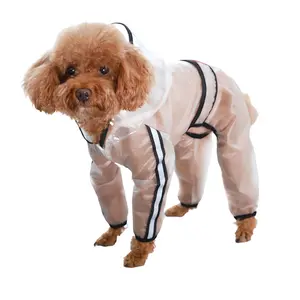 Dog Raincoat Hooded Slicker Poncho Clear - Versatile Design for Small to Large Dogs & Puppies, Clear Material, EVA Raincoat Cloth TPU