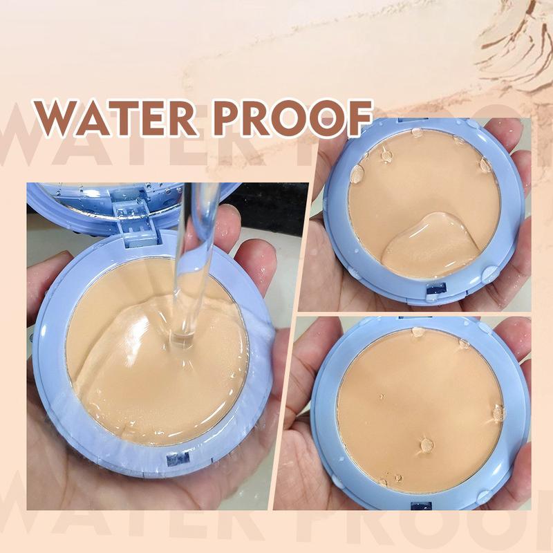 Waterproof Face Powder, Oil Control Face-Pressed Powder, Waterproof Setting Powder, Waterproof Long Lasting Finishing Powder,Summer Oil Control Matte Perfections Pressed Powder