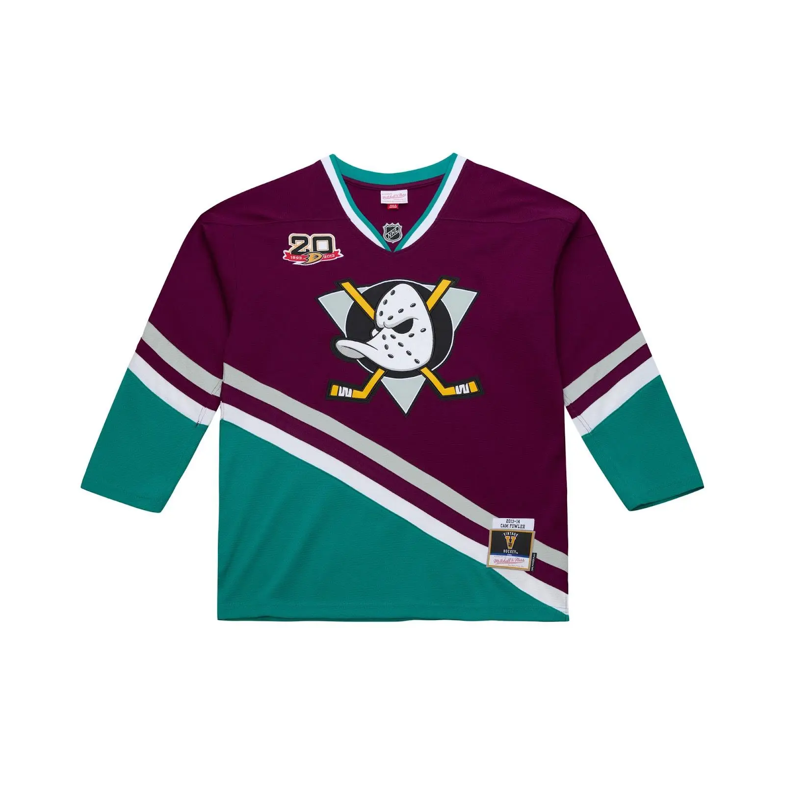 Cam Fowler Anaheim Ducks 2013-14 Purple Power Play Jersey NHL Throwback Hockey Fan Gear Mitchell & Ness