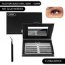 Cofier Cosmetic Fluffy Lash Clusters Kit - Lightweight No-Glue Self-Adhesive Press-On Individual Lashes, Makeup Enhancing, Gentle Realistic Look, Beginner-Friendly with Tweezers, 90 PCS, Ideal for Adults
