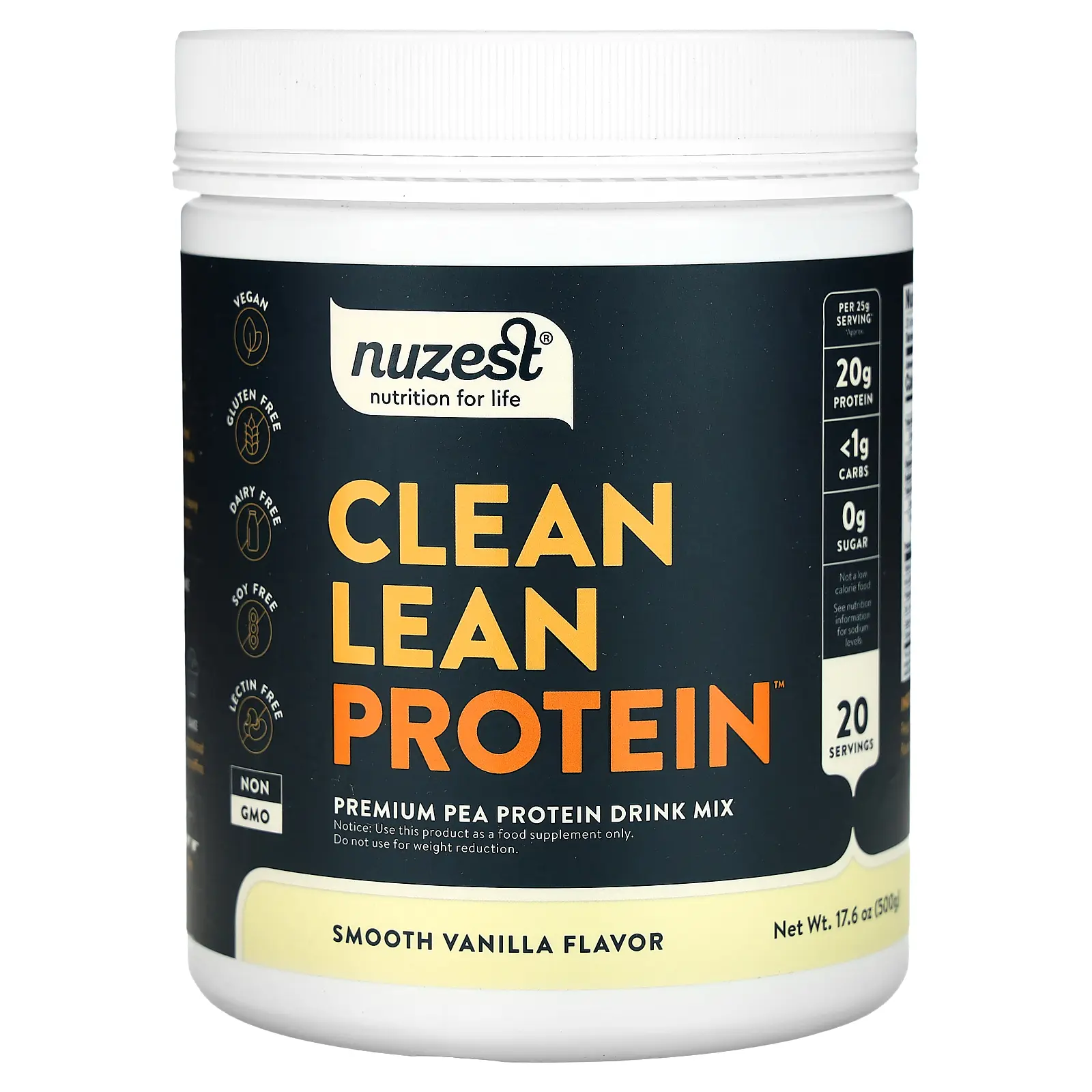 Nuzest Clean Lean Protein, Smooth Vanilla, 17.6 oz (500 g) Nuzest Clean Lean Protein, Smooth Vanilla, 17.6 oz (500 g)