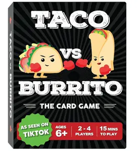 Taco vs Burrito - The Wildly Popular Surprisingly Strategic Card Game Created by a 7 Year Old - 5 Ways to Play - a Family-Friendly Party Game for Kids, Teens & Adults