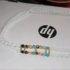 Baya Women's Seduction Waist Jewelry with White Beads and Colorful Accents for Stylish Outfits