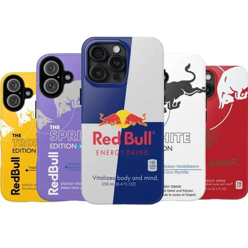 Red Pull Energy Compatible with iPhone 11, 12, 13, 14, 15, 16, 17 & more – check our available sizes