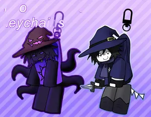 Forsaken Two Time & Azure Keychain Charms, Perfect for Fans & Collectors, Cute Acrylic Accessories for Bags, Backpacks, Gifts, Limited Edition Anime Merch