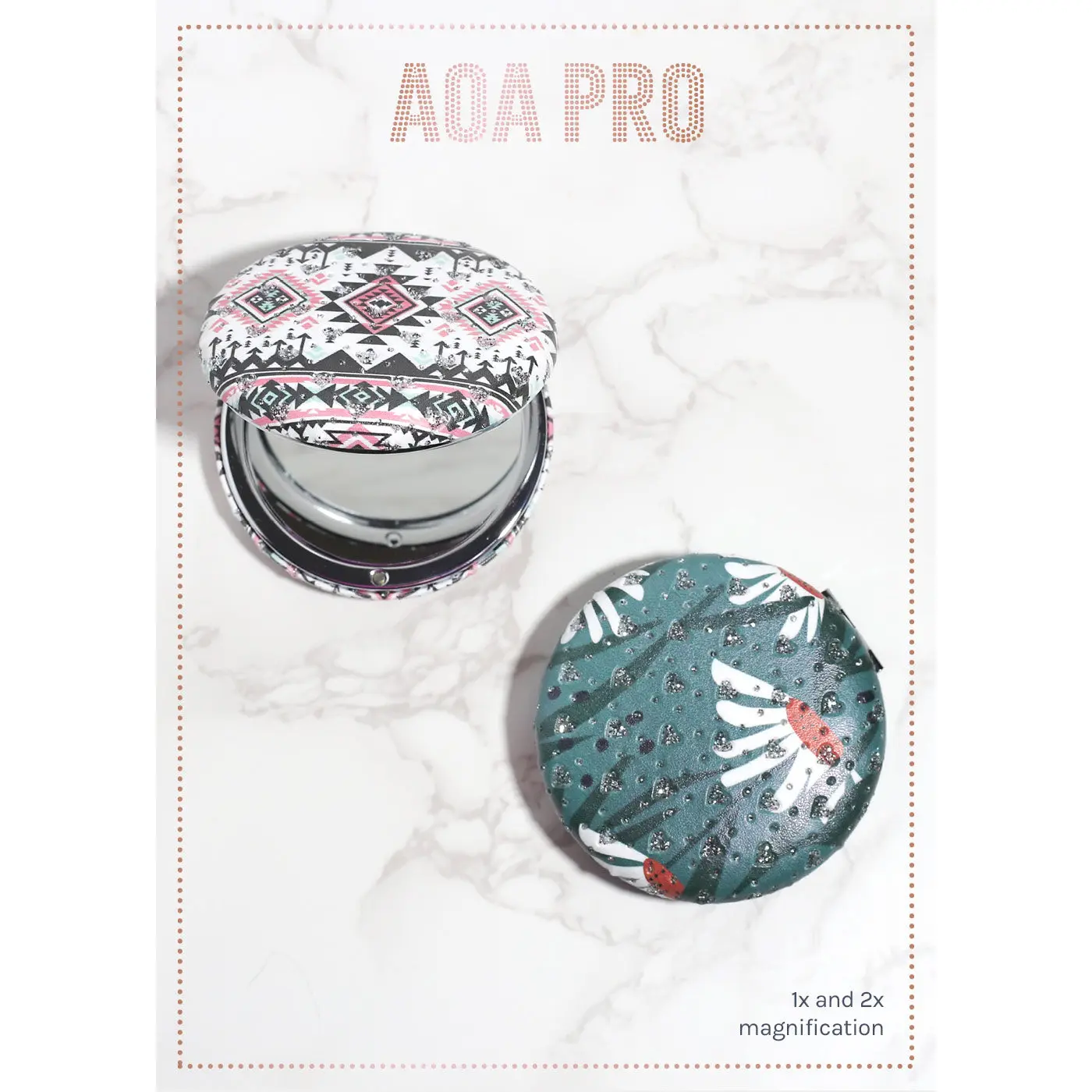 AOA Pro Double-Sided Compact Mirror – Round